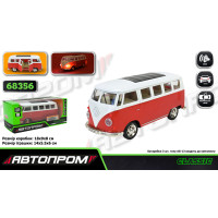 Машина мет. АВТОПРОМ 1:30 Volkswagen T1, батар,світло,звук,відкр.двері,кор. 18*9*8см /48-2/