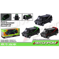 Машина мет. АВТОПРОМ 1:32,3 кольори, відкр.двері, батар.,світ., звук,кор.15*6,5*7см /48/
