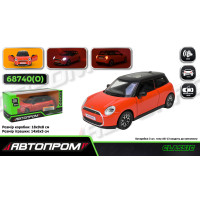 Машина мет. АВТОПРОМ 1:28 MINI COOPER, батар,світло,звук,відкр.двері,кор. 18*9*8см /48-2/