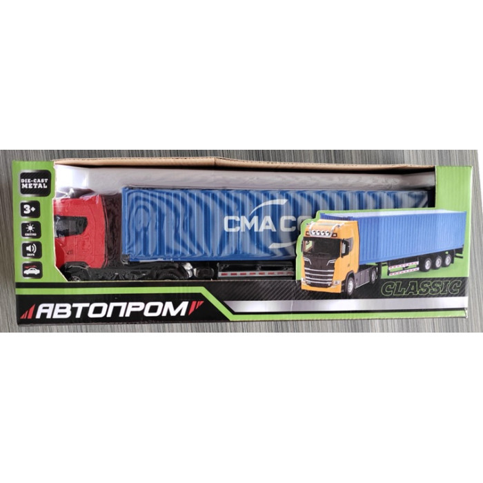 Трейлер мет. АВТОПРОМ бат,світло,звук,у кор.35*7*12см /72-2/