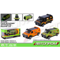 Машина мет. АВТОПРОМ 1:32,3 кольори, відкр.двері, батар.,світ., звук,кор.15*6,5*7см /48/