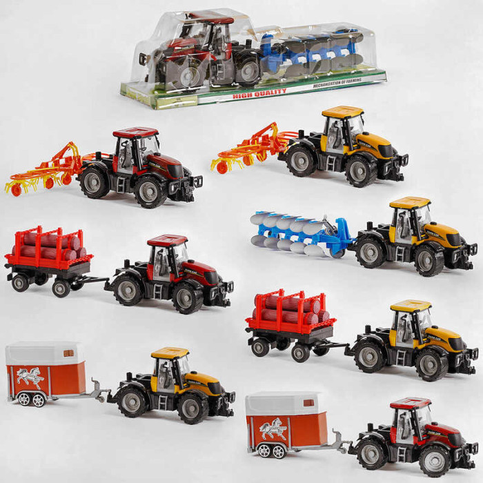 Трактор з причепом, інерція, відкриваються двері, регулювання коліс, в слюді /30/