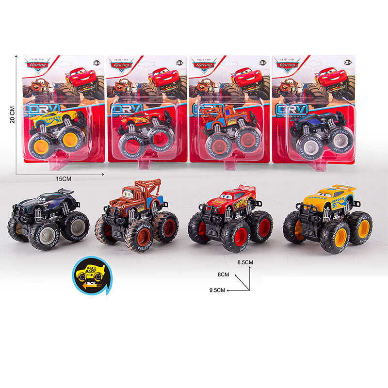 Машинка 4 види, герой, інерція, гумові шини, на листі  /168-2/