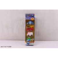 Іграшка машинка на коліщатах  Robocar Poli, 4 героя, кор. 28*9*5 см /192-2/