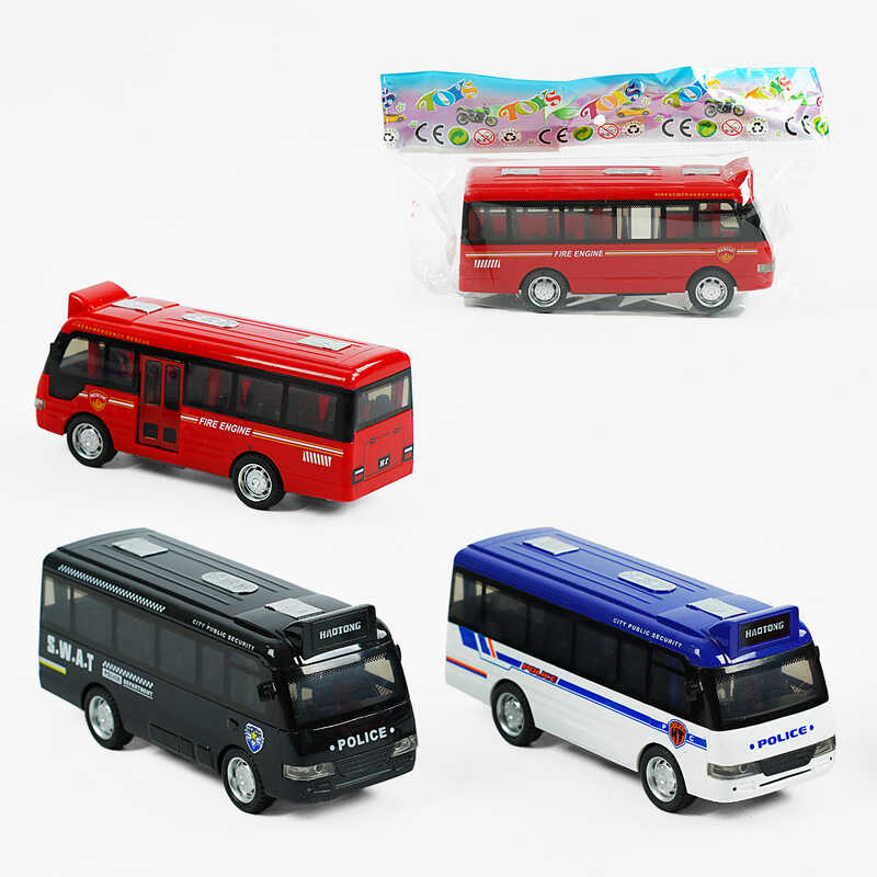 Автобус 3 кольори, інерція, звук, підсвічування, у п/е /110/