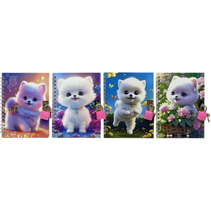 Блокнот на замочці мет. 11*15см 