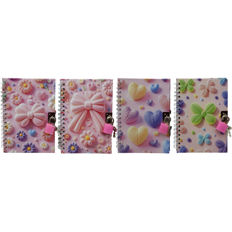 Блокнот на замочці мет. 11*15см 