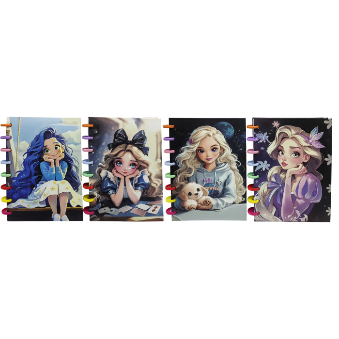 Зошит на спіралі кольоровой А5/80арк.