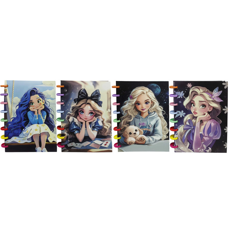 Зошит на спіралі кольоровой А5/80арк.