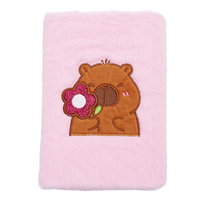 Блокнот плюшевий CAPYBARA 2, А5, 80 арк., клітинка, асорті, KIDS Line