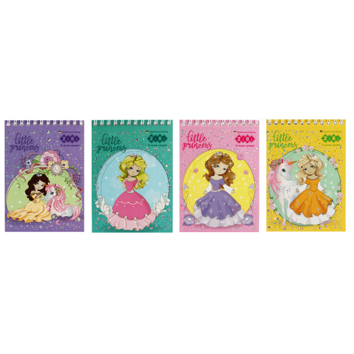 Блокнот на пружині зверху, А-6, 40 арк., LITTLE FAIRY, картонна обкладинка, KIDS Line