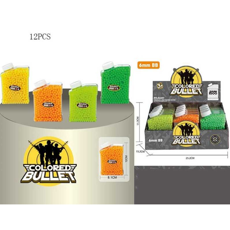 Пульки, 6 мм, 1500 шт, в кор.  /12/144/12шт в кор.