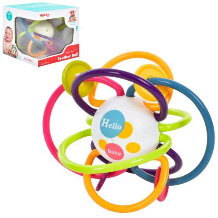 Брязкальце куля, прорізувач, в кор-ці, 11-11-11см /48/