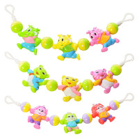 Брязкальце розтяжка на коляску, 3 види (тигренята, дракончики, собачки), в п/е, 42-8-3см /480/