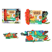 Книжка  дикі тварини, 18-17-4см, музика, світло, шуршить, на бат-ці, в кор-ці, 28-22,5-5см /24/