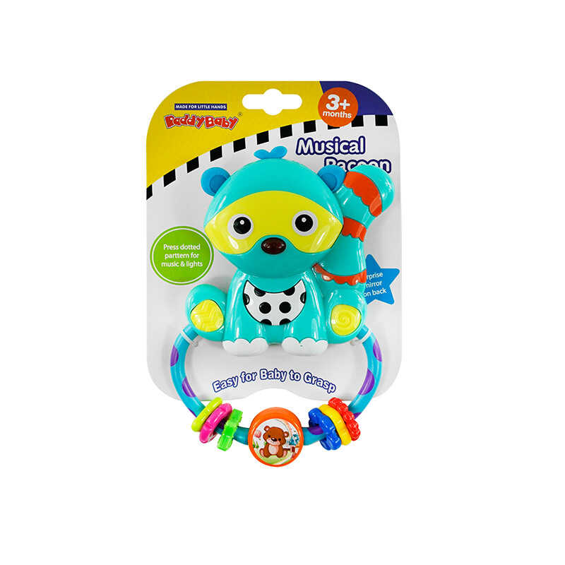 Брязкальце єнот, музичний чіп, прорізувач, на листі /48/ Брязкальце єнот, музичний чіп, прорізувач, на листі /48/