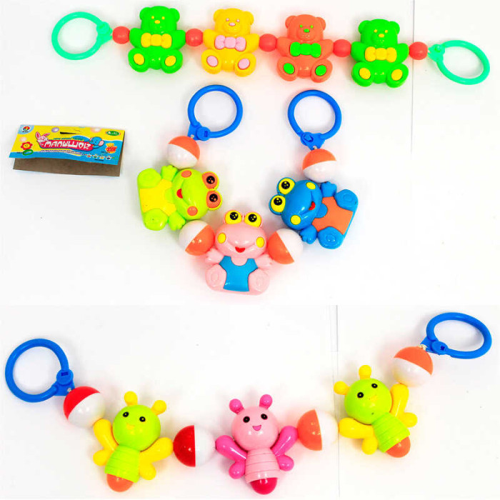 Брязкальце на візочок довжина 44 см, у п/е /288-2/