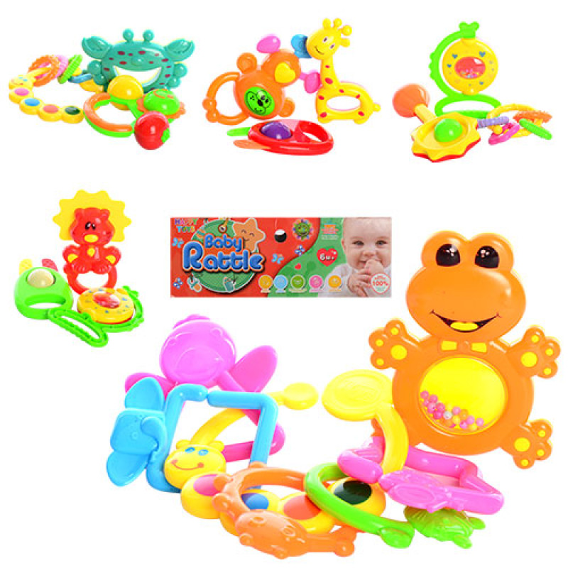 Брязкальце 3шт, від 10см, 5 видів, в п/е, 17,5-22-4см /144/