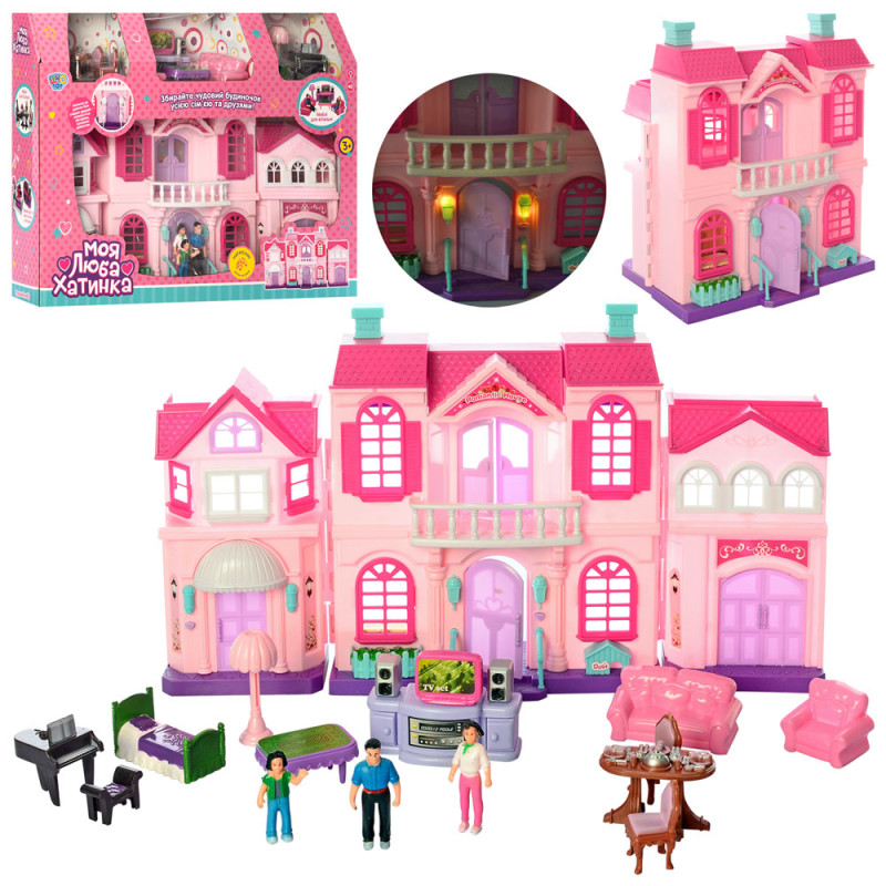 Будиночок фігурки 3 шт., меблі, кор., 50-36-10,5 см. /12/