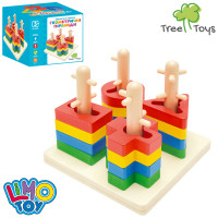 Дерев'яна іграшка Пірамідка-ключ 13-11-13см, 16дет, в кор-ці, 13,5-12-13,5см /32/ Дерев'яна іграшка Пірамідка-ключ 13-11-13см, 16дет, в кор-ці, 13,5-12-13,5см /32/