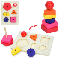 Дерев'яна іграшка Пiрамiдка 2в1(рамка-вкладиш), ігрове поле 18-13см, фігури 6шт, у п/е 18-13-2см /40/ Дерев'яна іграшка Пiрамiдка 2в1(рамка-вкладиш), ігрове поле 18-13см, фігури 6шт, у п/е 18-13-2см /40/
