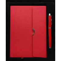 Блокнот шкір/зам на магніті А5/96арк.+ручка роллер у подар.кор.(1*30)