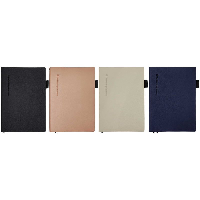 Блокнот з утримувачем д/ручки А5/100арк.шкір/зам ,80г/м2,клітина,4кол.(1*50)