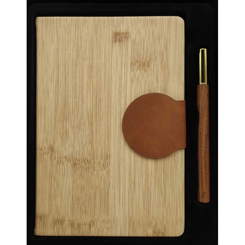 Блокнот шкір/зам на магніті А5/96арк.+ручка роллер у подар.кор.(1*30)