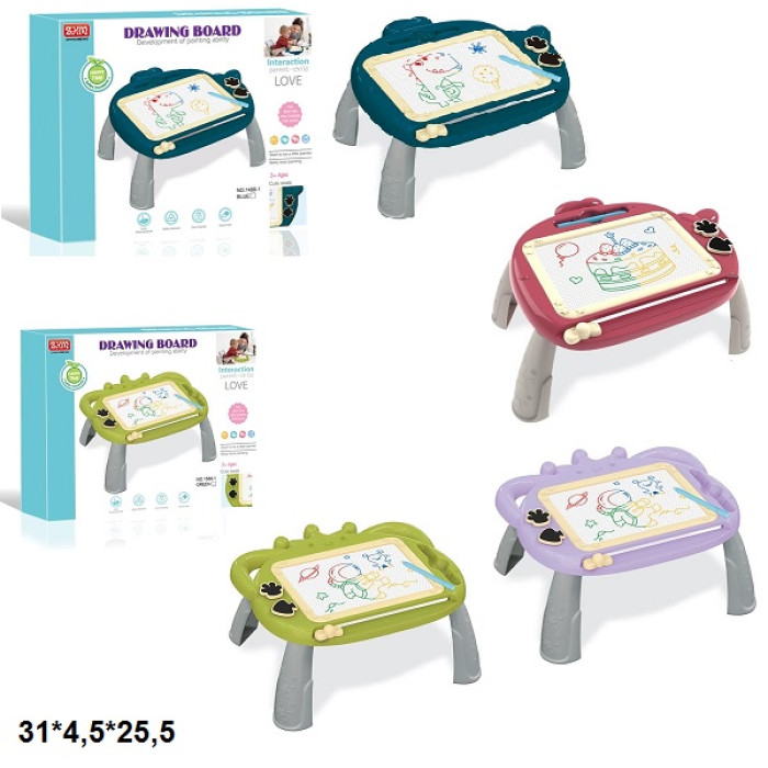 Дошка-стіл 1488-1A/1588-1A/1588-1B/1488-1B для малювання кольорова з печатками 2в.2кол.кор.31*4,5*25