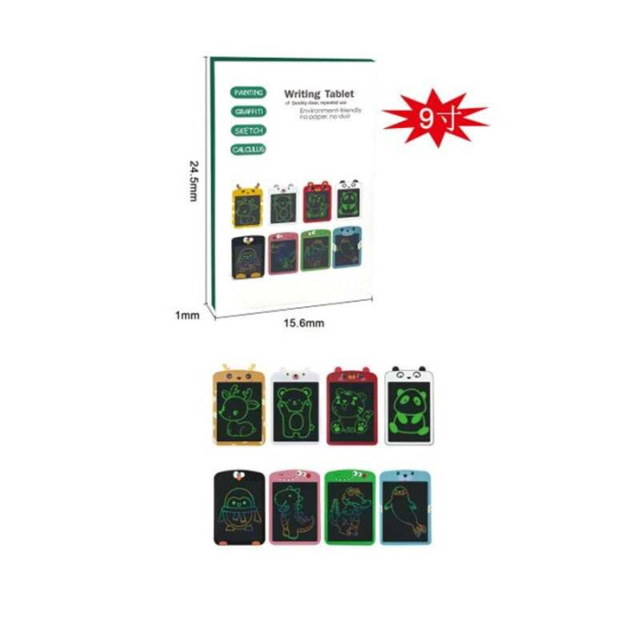 Планшет для малювання розмір: 15.6х24.5 см, кольоровий екран, стилус, блокування екрана, кнопка стирання, в кор, МІКС ВИДІВ /100/
