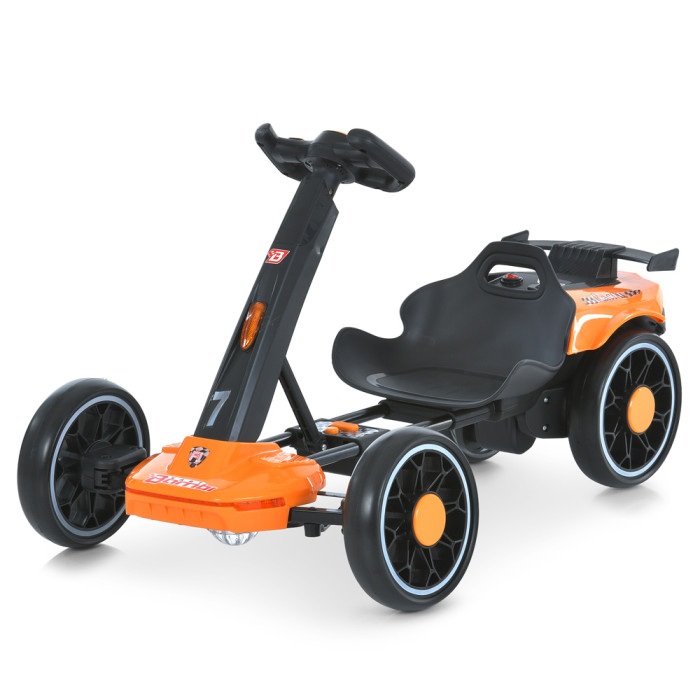 Електрокарт M 6145(A)EBR-7 (1шт) р/к2,4G, 2мотори35W, 1акум12V4,5AH, EVA, BLUETOOTH, музика, світло, помаранчевий