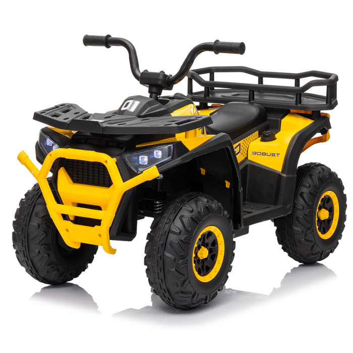 Квадроцикл M 6127EBLR-6(24V) (1шт) р/к 2,4G, 4мот.25W, 1акум.24V4,5AH, USB, TF, BLUETOOTH, муз., св., шкір.сид. , EVA, жовтий
