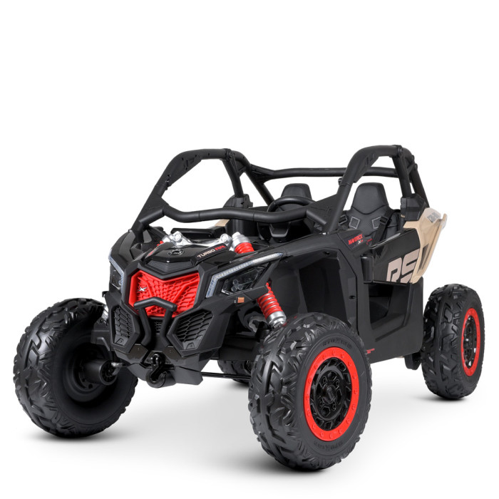 Джип M 4920EBLR-RS (1шт) р/у 2,4G, 2мот240W, 1акум24V7Ah, EVA,SD, шкiр.сид., 3точ.рем.безп,2сид,черв-чорн