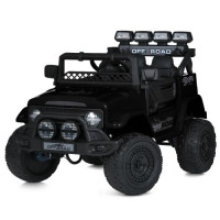 Джип JJ2122EBLR-2 (1шт) р/к 2,4G, 2*25W/2*35W , 1*12V9AH, EVA, шкіра, чорний