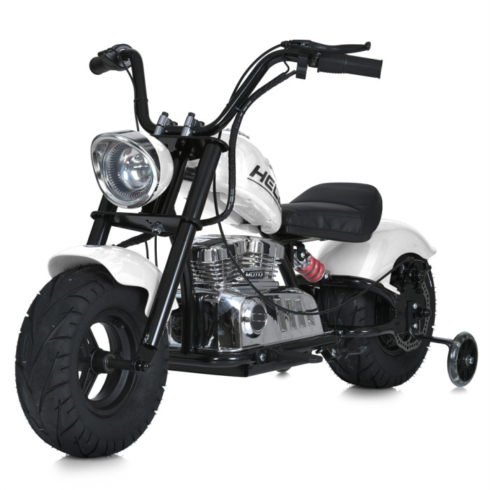 Мотоцикл M 6016AL-1(36V) (1шт) 2*18V9AH, 1*350W, USB, BLUETOOTH, TF,  шкіра, білий
