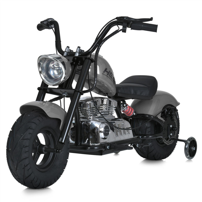 Мотоцикл M 6016AL-11(36V) (1шт) 2*18V9AH, 1*350W, USB, BLUETOOTH, TF,  шкіра, сірий