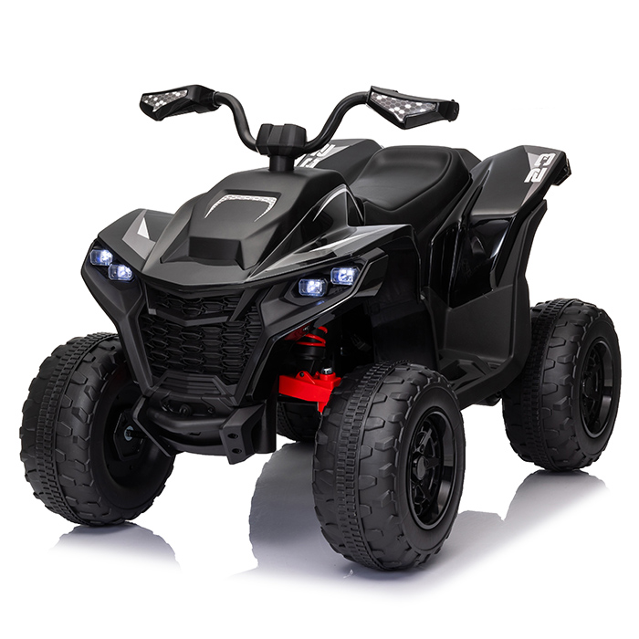 Квадроцикл M 6128EBLR-2(24V) (1шт) р/к 2,4G, 4мот.75W, 1акум.24V7AH, USB, TF, BLUETOOTH, муз., св., шкір.сид. , EVA, чорний
