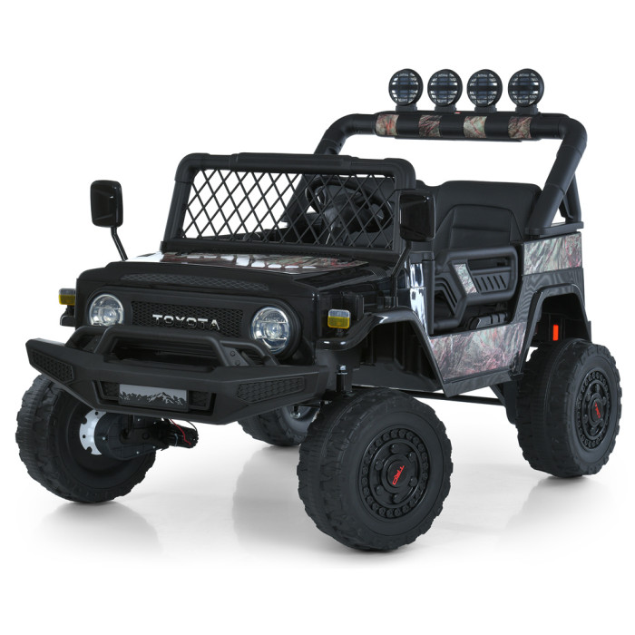 Джип 2566AEBLR-18(24V) (1шт) 2,4G, 4мотори35W, 1акум24V7AH, колесаEVA, шкір.сид, MP3, USB, BLUETOOTH, музика, світло, камуфляж-корич