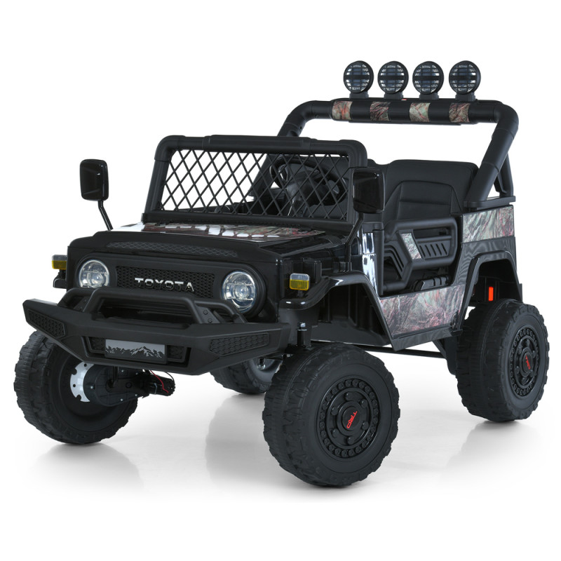 Джип 2566AEBLR-18(24V) (1шт) 2,4G, 4мотори35W, 1акум24V7AH, колесаEVA, шкір.сид, MP3, USB, BLUETOOTH, музика, світло, камуфляж-корич