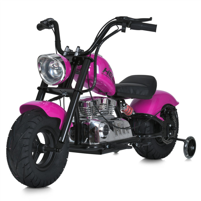 Мотоцикл M 6016AL-8(36V) (1шт) 2*18V9AH, 1*350W, USB, BLUETOOTH, TF,  шкіра, рожевий