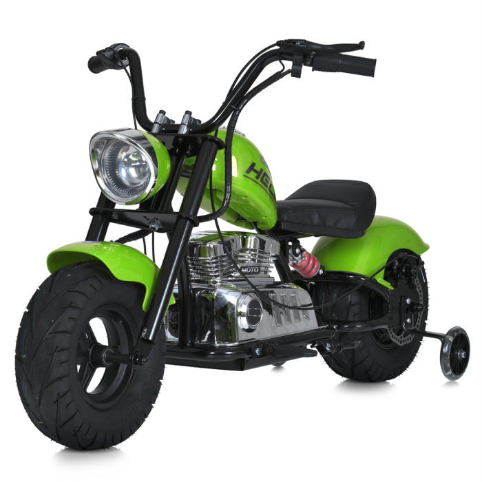 Мотоцикл M 6016AL-5(36V) (1шт) 2*18V9AH, 1*350W, USB, BLUETOOTH, TF,  шкіра, зелений