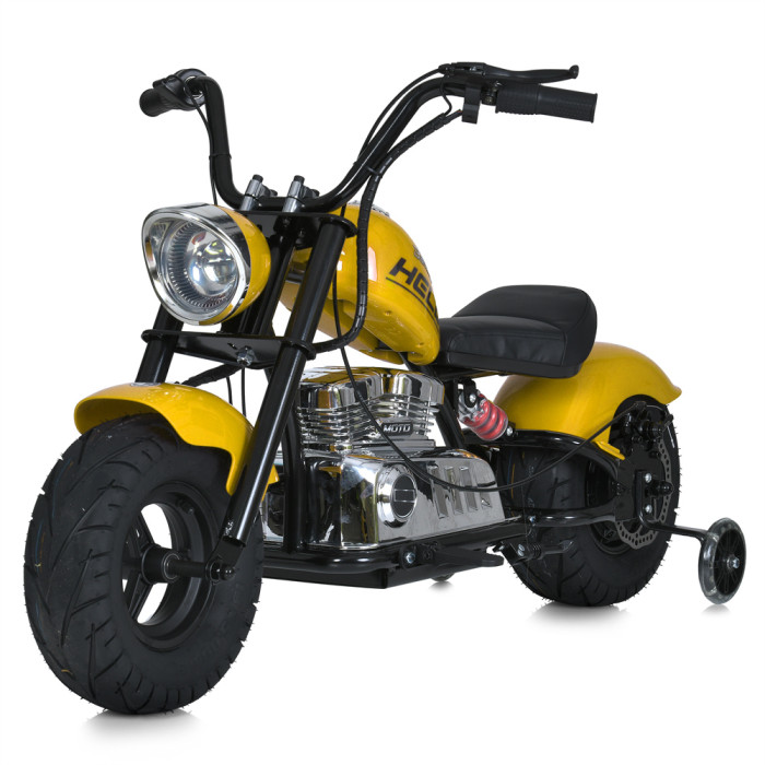 Мотоцикл M 6016AL-6(36V) (1шт) 2*18V9AH, 1*350W, USB, BLUETOOTH, TF,  шкіра, жовтий