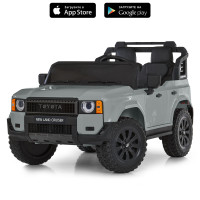 Джип M 6280EBLR-11 (1шт) 2,4G р/к, 1*12V10AH, 2*45W, MP3, USB, TF, BLUETOOTH, EVA, шкіра, музика, світло, сірий