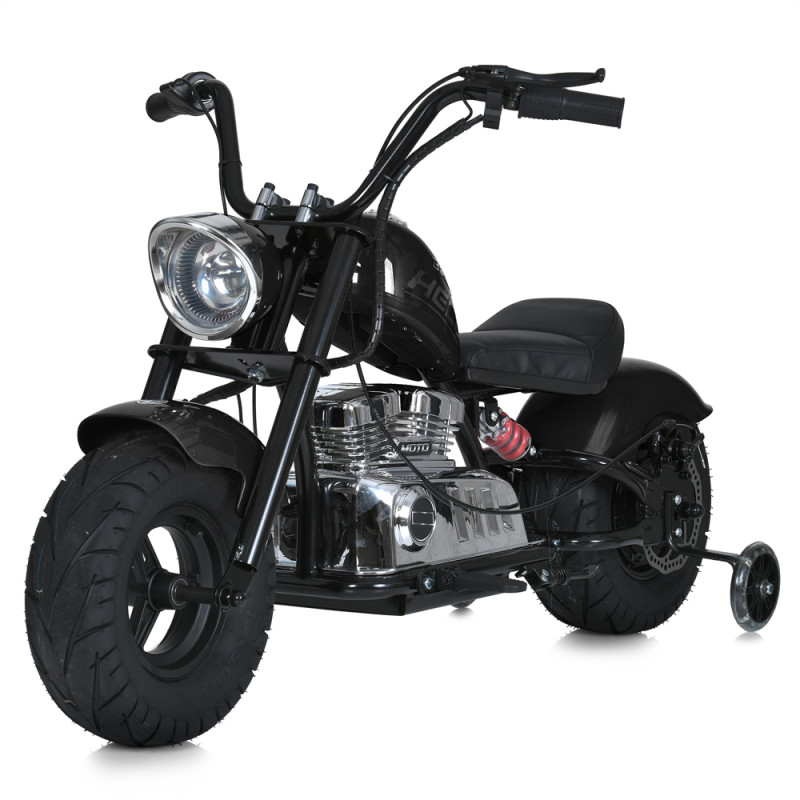 Мотоцикл M 6016AL-2(36V) (1шт) 2*18V9AH, 1*350W, USB, BLUETOOTH, TF,  шкіра, чорний