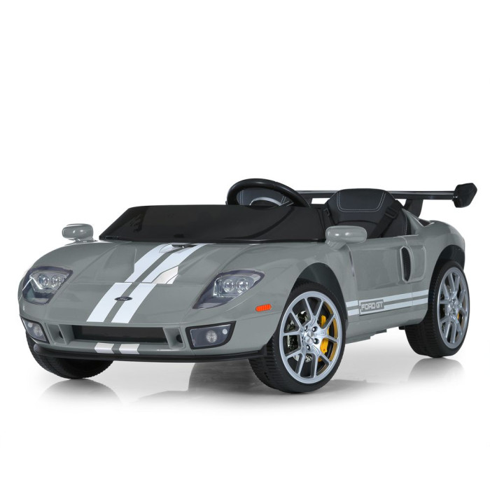 Машина M 6107EBLR-11(24V) (1шт) р/к2,4G, 4мотори90W, 1акум24V7AH, світло, муз, колесаEVA, USB, BLUETOOTH, FM, шкір.сидіння, сірий