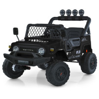 Джип 2566AEBLR-2(24V) (1шт) 2,4G, 4мотори35W, 1акум24V7AH, колесаEVA, шкір.сид, MP3, USB, BLUETOOTH, музика, світло, чорний