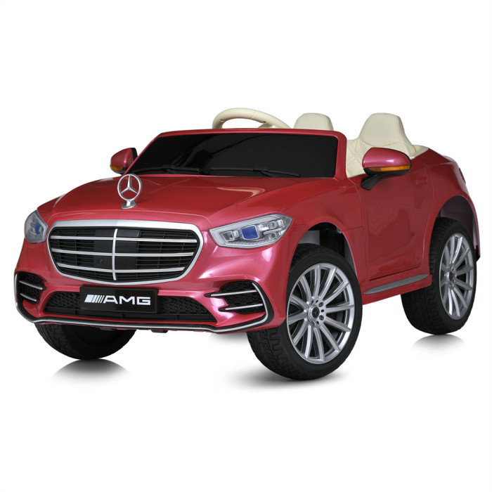 Машина M 6020EBLRS-8 (1шт)  р/к2,4G, 1акум12V10AH, 4*35W, MP3, USB, TF, BLUETOOTH, APP, EVA, шкіра, музика, світло, фарб.рожевий