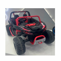 Джип M 6066EBLR-3 (1шт) 2.4G р/к, 2акум12V7AH, 2мотора45W, USB, TF, EVA, музика, шкіра, світло, червоний