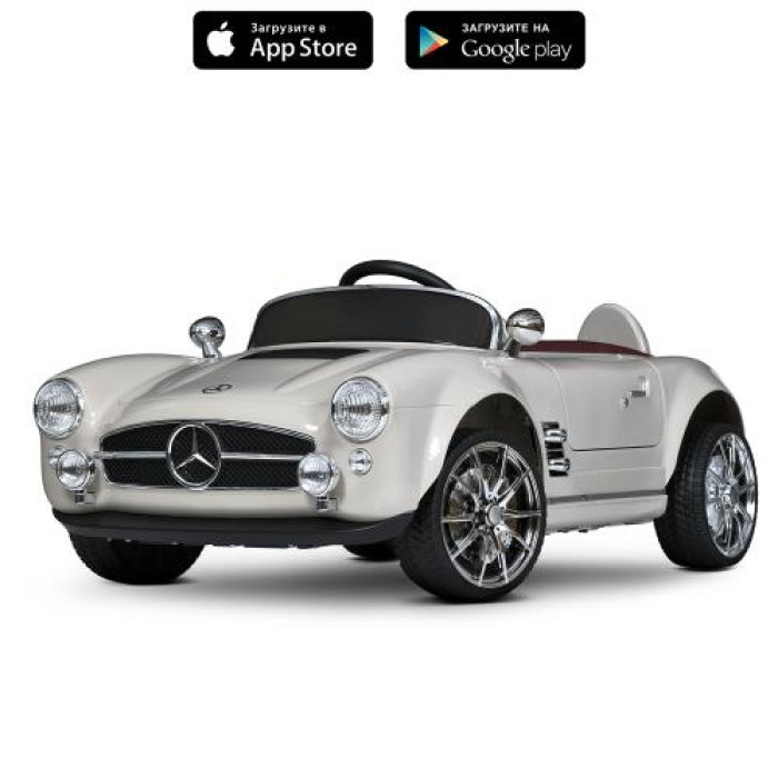 Машина M 6040EBLR-13 (1шт) 2,4G р/к, 1*12V10AH, 4*35W, MP3, USB, TF, BLUETOOTH, EVA, шкіра, музика, світло, бежевий