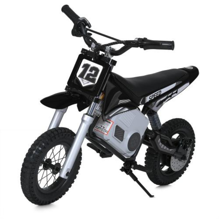 Мотоцикл M 5776AL-2(24V) (1шт) мотор24V250W, 1акум24V7AH, надувн.колеса, шкіра, чорний
